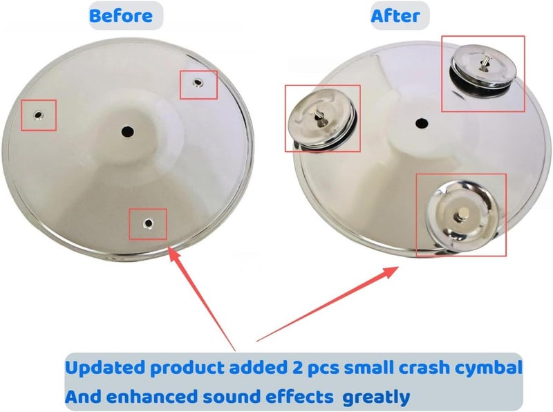 LEMATEEK Updated Car Cymbal Air Vent – Mini Car Drum Cymbal for Car Vent, Easy Clip-On Car Crash Cymbal, Perfect for Music Lovers, Make Your Driving More Fun (1, Silver) - Image 5